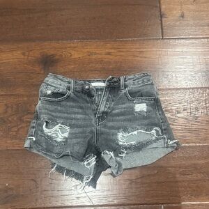 PacSun Distressed Gray Jean Shorts